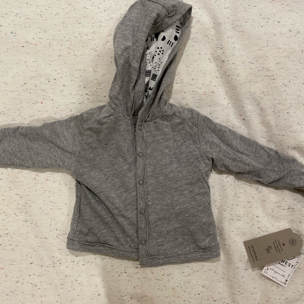 HONEST Baby Reversible cotton hoodie